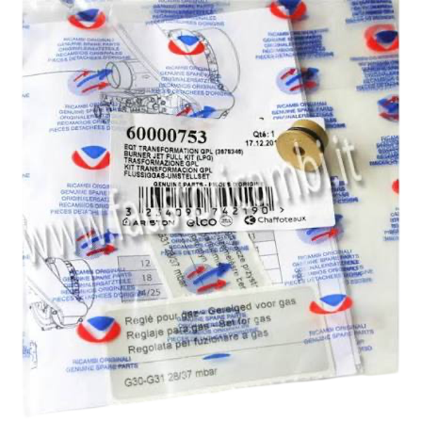 KIT TRASFORMAZIONE GPL ARISTON COD: 60000752