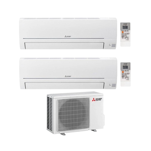 CONDIZIONATORE DUAL SPLIT MITSUBISHI ELECTRIC SMART HR 9+9 GAS R32