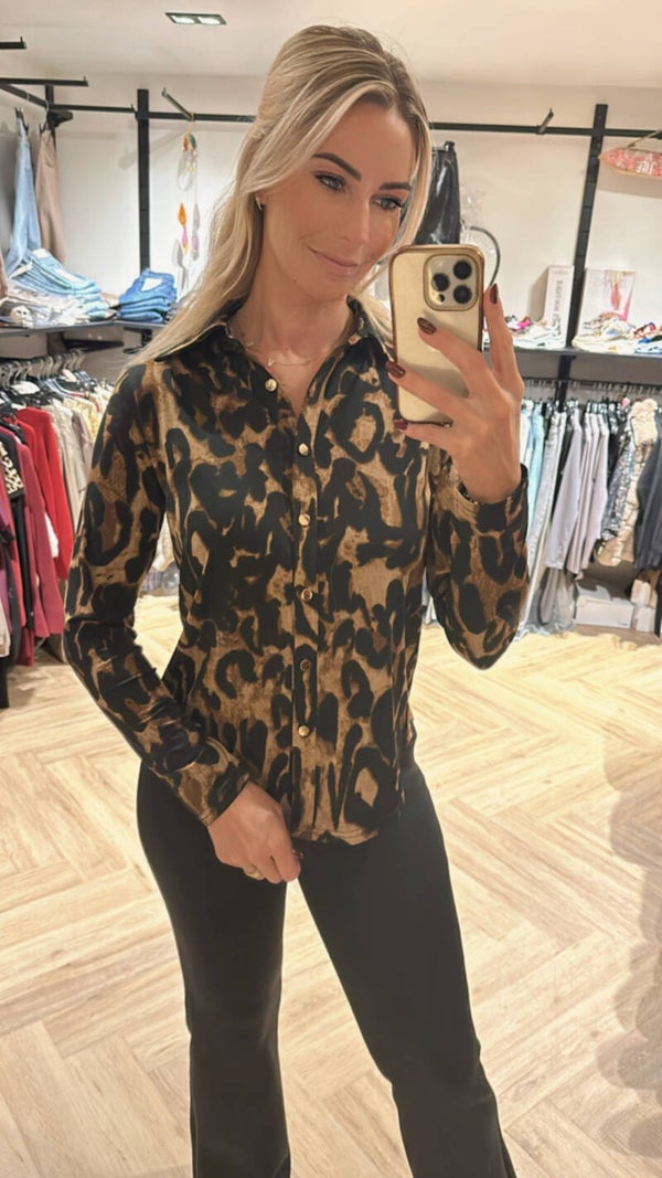 TRAVEL BLOUSE LEOPARD