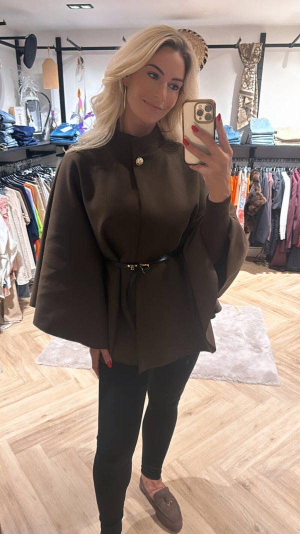 CHOCO PONCHO JACKET