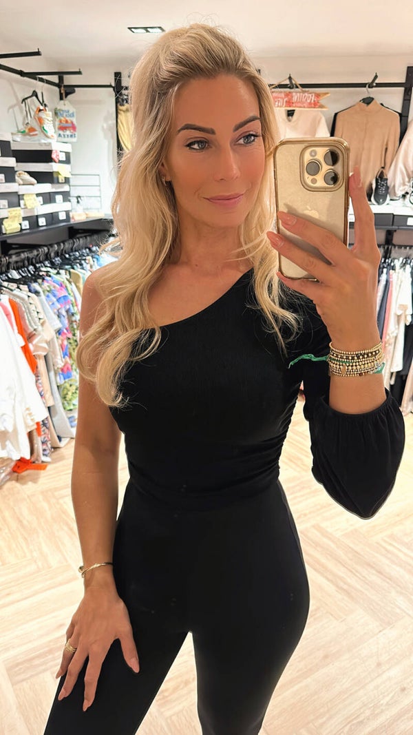 BLACK LUREX TOP (one sleeve)