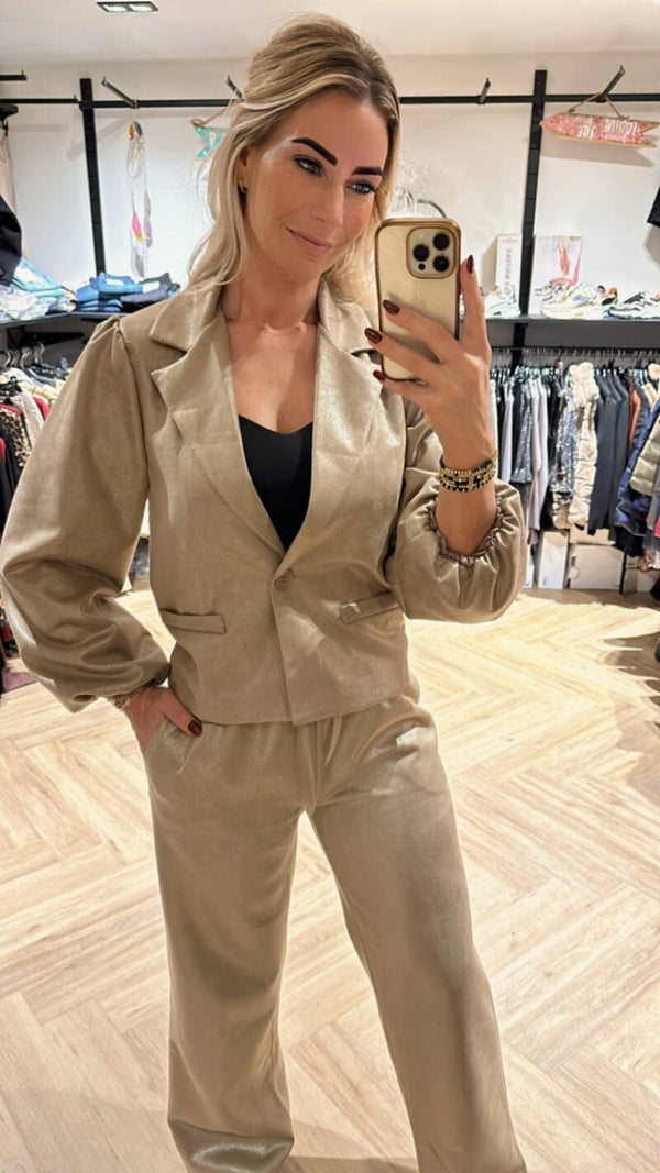 METALLIC SUÈDE LOOK GOLD