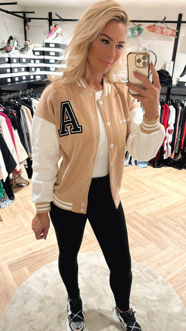 BASEBALL JACKET CAMEL