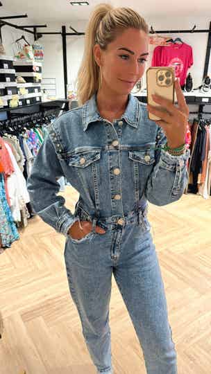 JEANS JUMPSUIT STUDDY