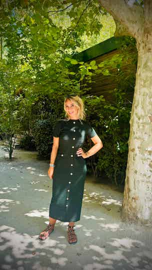GRIMAUD DRESS DARK GREEN