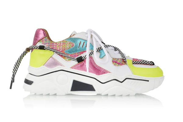 KIDS - JUPITER tweed - Sneakers | Pink / Yellow