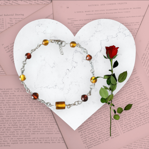 bracelet de cheville en pierres naturelles