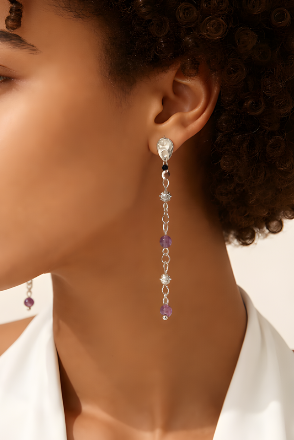 Boucles d'oreilles en pierres naturelles