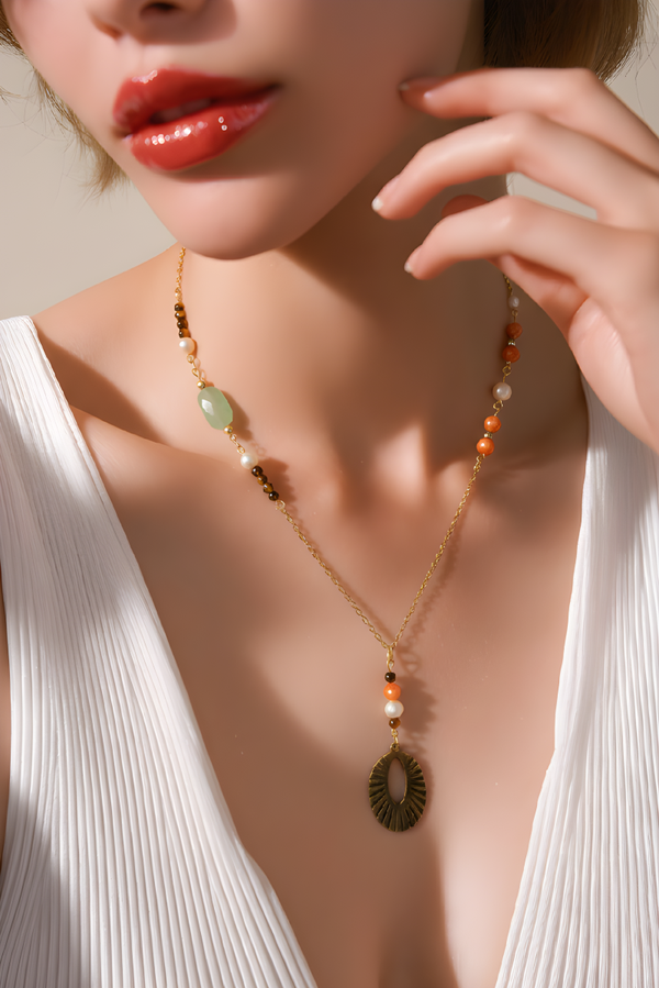 Collier en pierres naturelles 🌹
