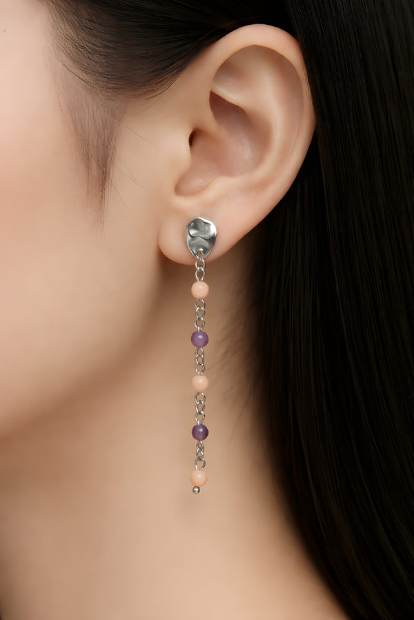 Boucles d'oreilles en pierres naturelles