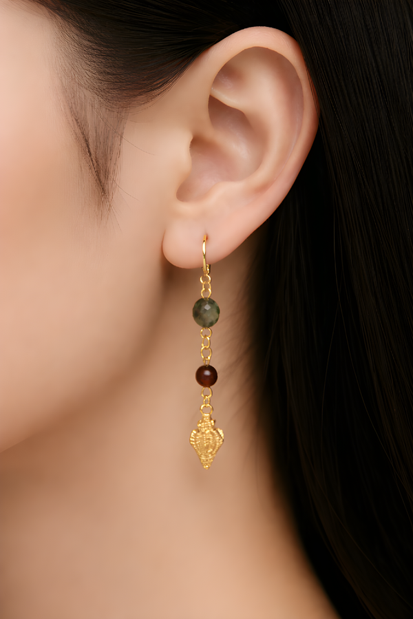 Boucles d'oreilles en pierres naturelles🌹