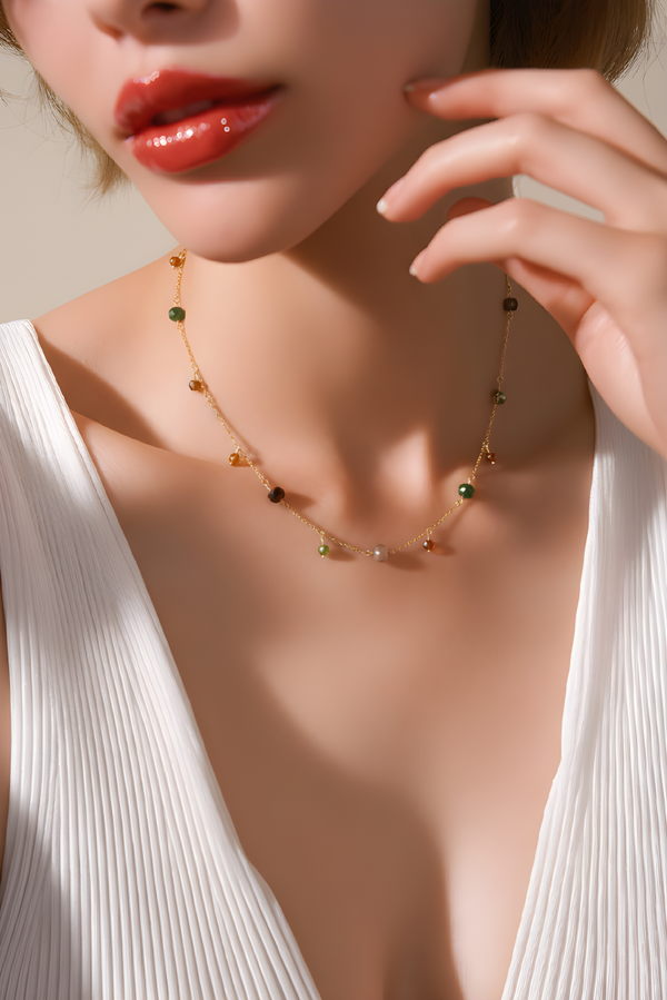 Collier et ses perles naturelles 🌹