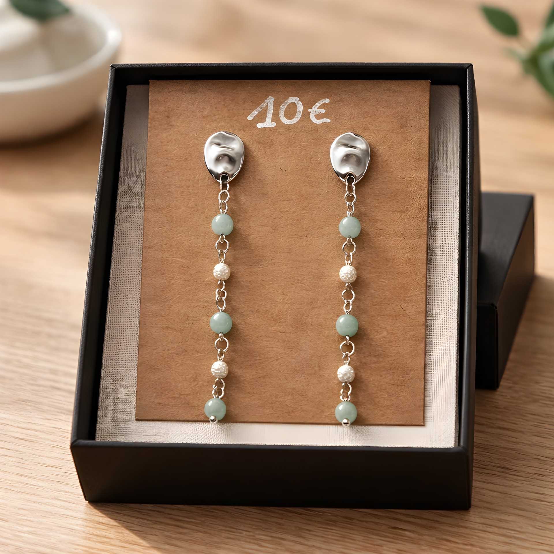 Boucles d'oreilles en pierres naturelles