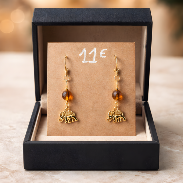 Boucles d'oreilles en pierres naturelles🌹