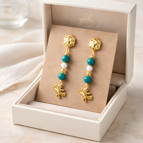 Boucles d'oreilles en pierres naturelles