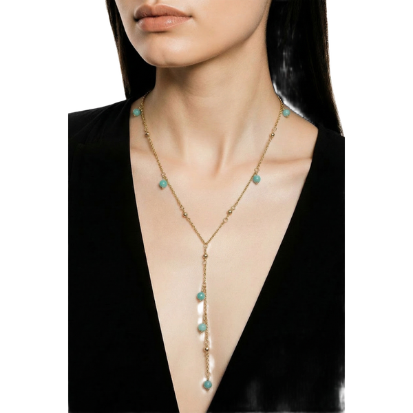 Magnifique collier en Y de perles