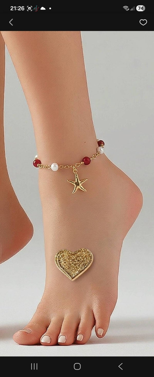 bracelet de cheville en pierres naturelles 🌹