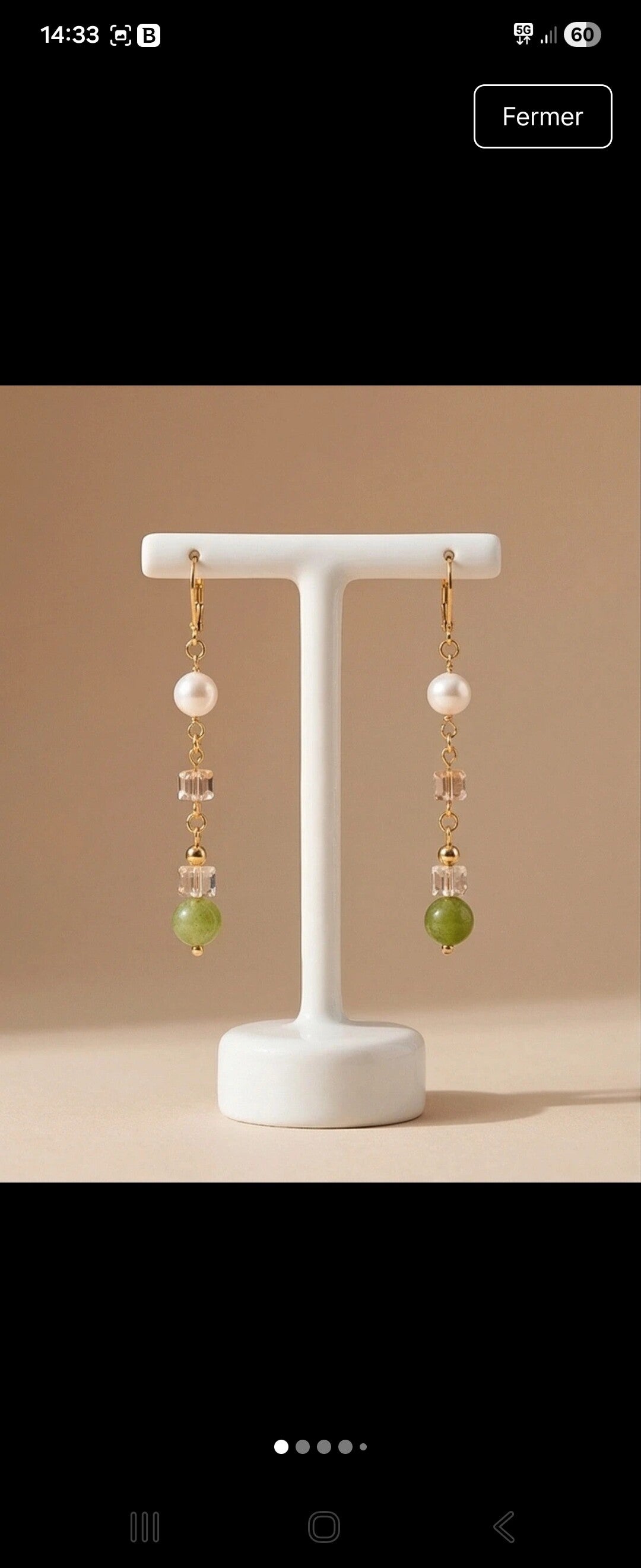 Boucles d'oreilles en pierres naturelles🌹