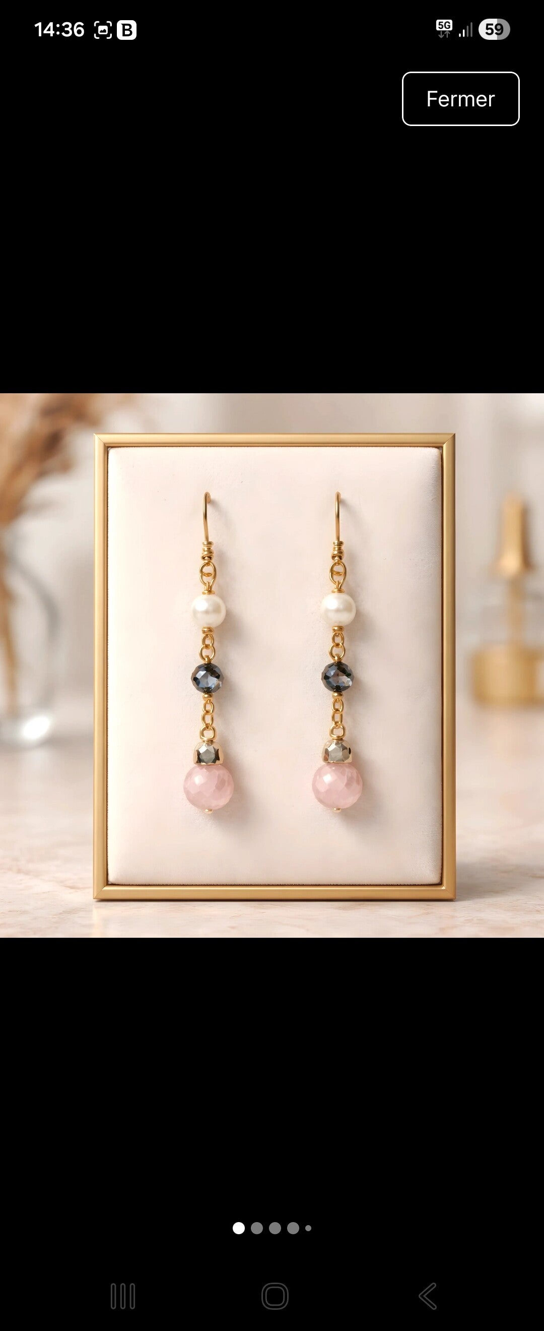 Boucles d'oreilles en pierres naturelles🌹