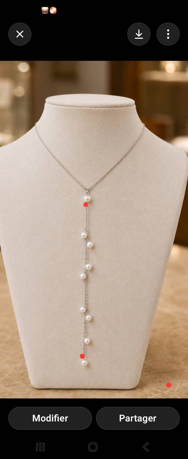 collier de dos mariage , collection " Éclat d' Amour " 🌹
