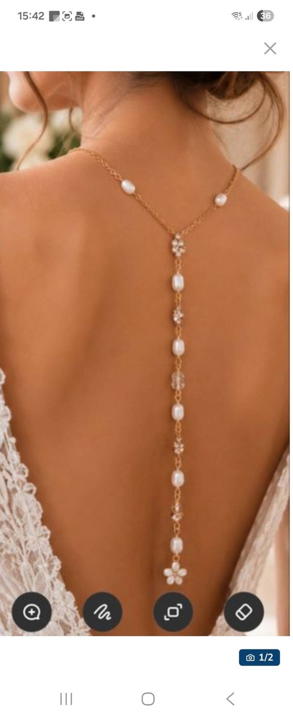 Collier de dos mariage