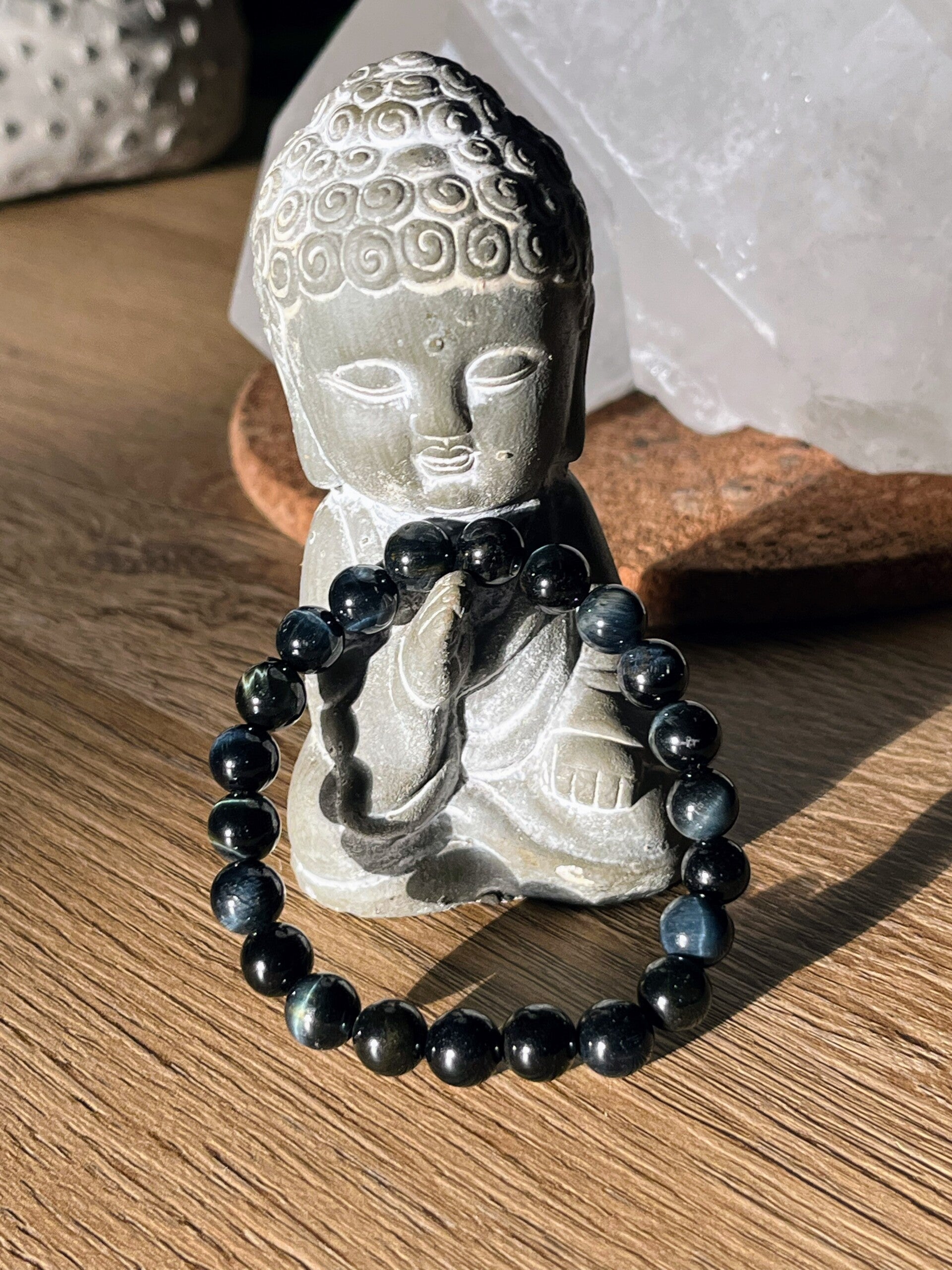 Œil de Faucon Bracelet Boules 8mm