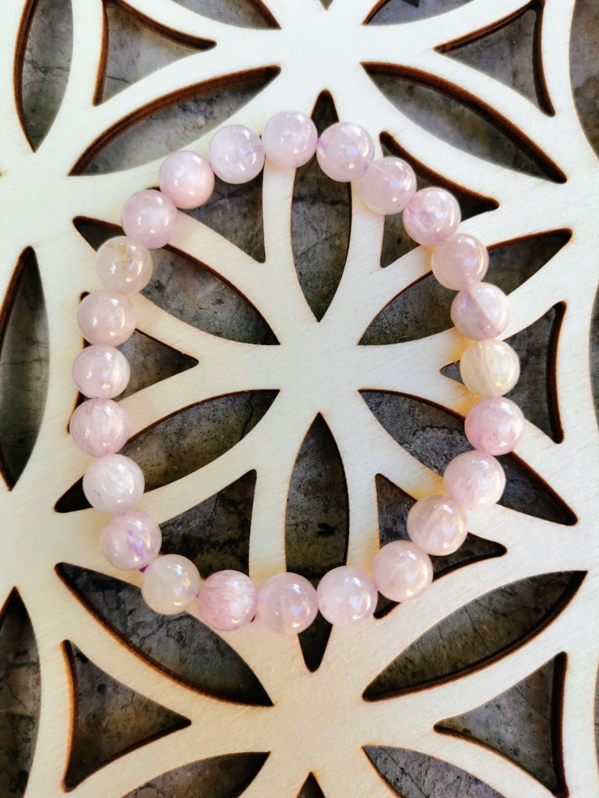 Kunzite Bracelet Boules 8mm