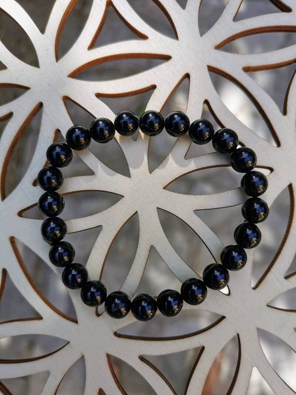 Tourmaline Noire Bracelet Boules 8mm