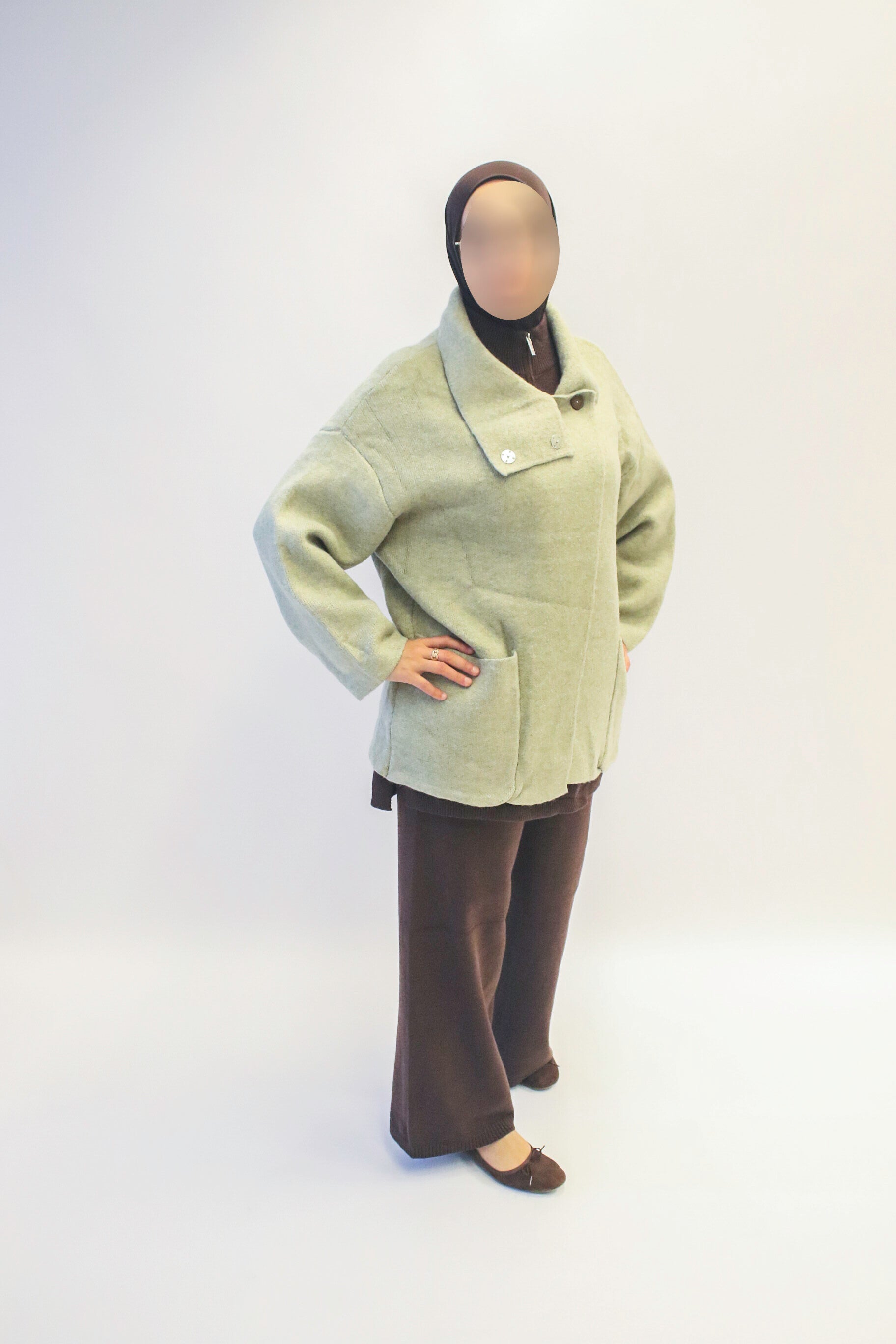 Cardigan gilet tricot - Mintgreen