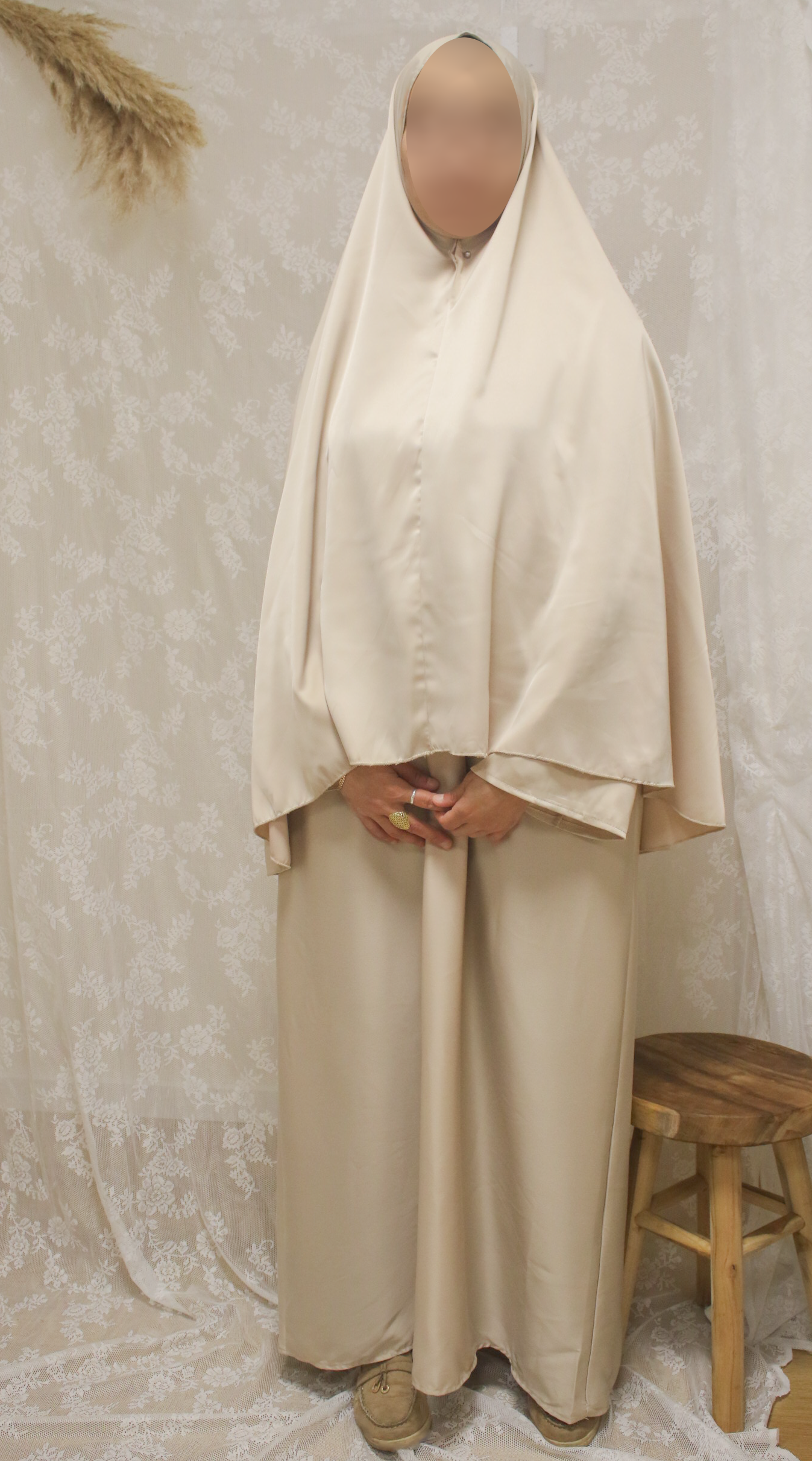 Satin Khimar - Vanille