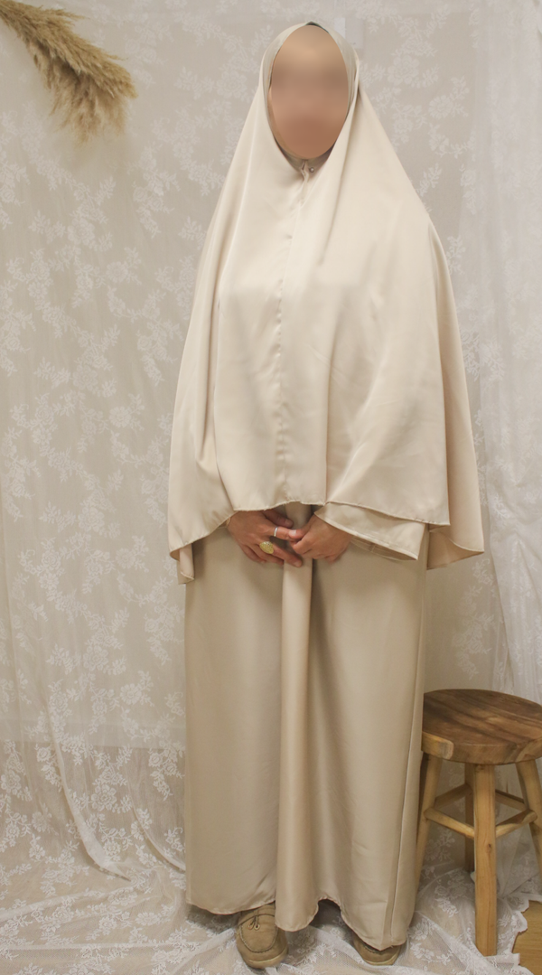 Satin Khimar - Vanille