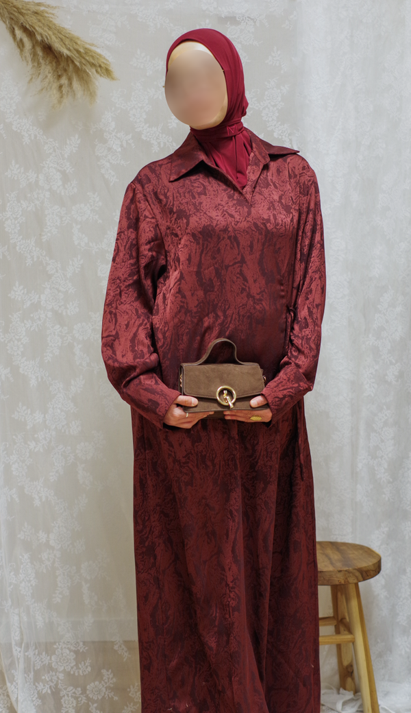 Wrap abaya - Bordeaux