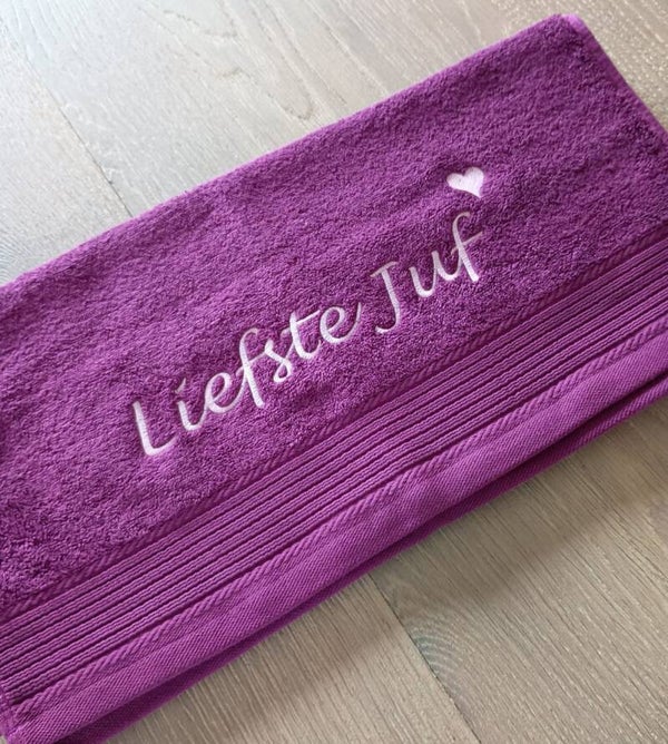 Badhanddoek - Liefste Juf