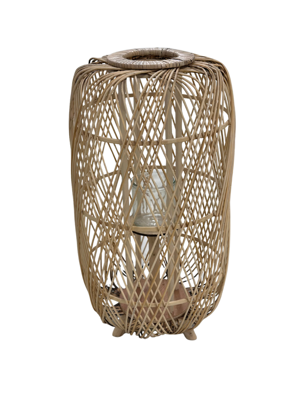 Windlicht rotan naturel