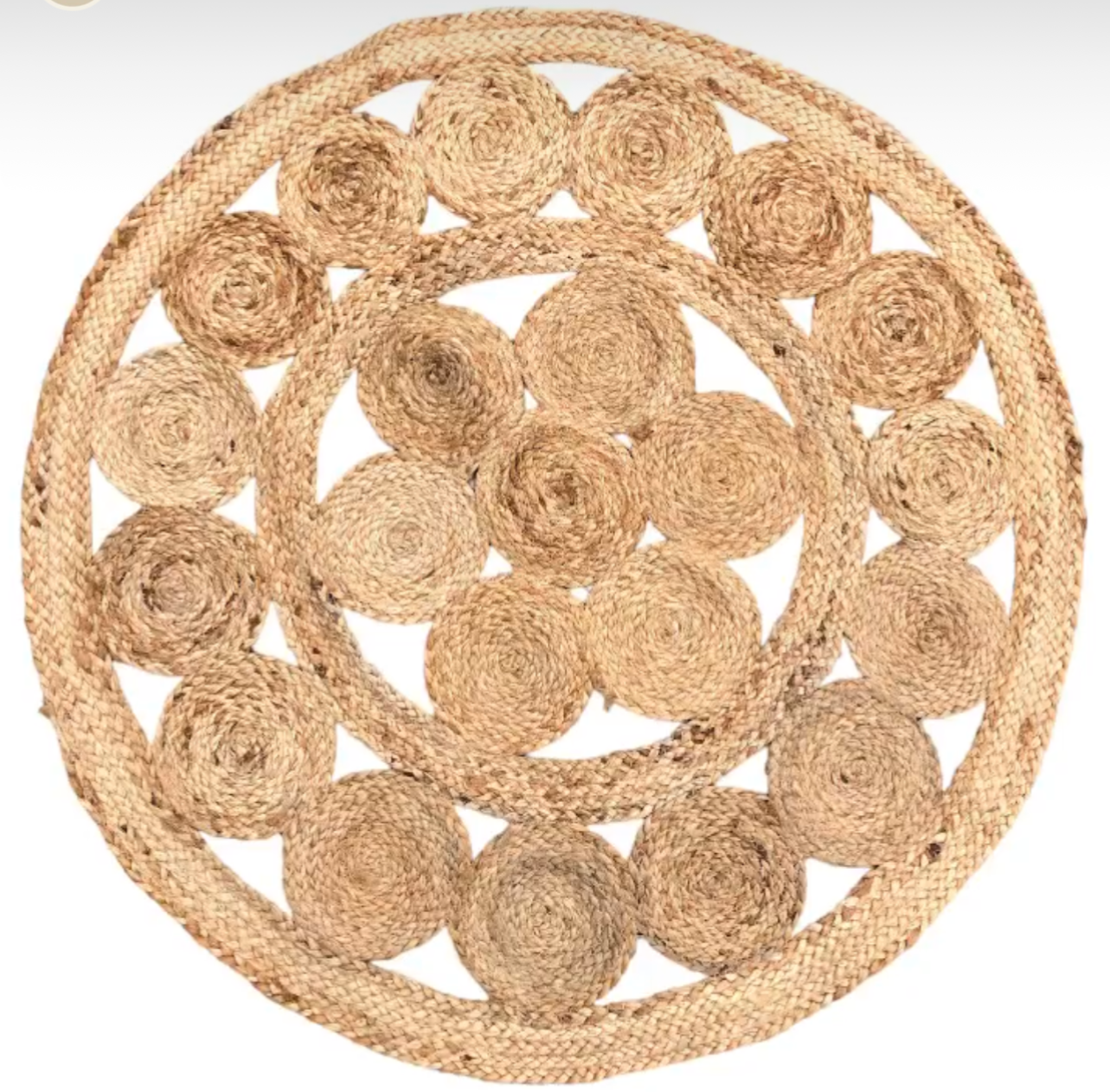 Jute vloerkleed rond