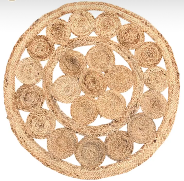Jute vloerkleed rond