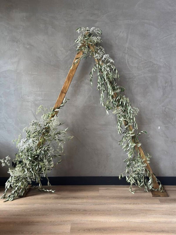 Backdrop driehoek bruin