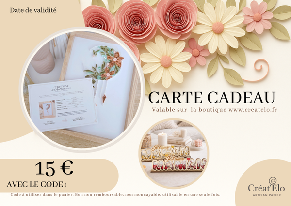 Carte Cadeau Digitale Créat’Élo – Offrir le plaisir du fait main