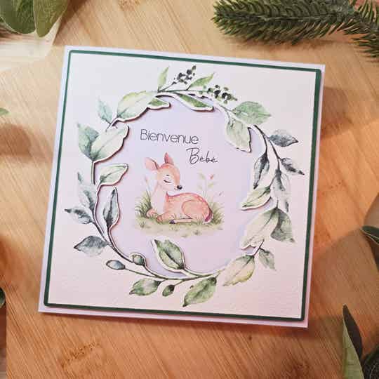 Carte "Bienvenue Bébé" – Douceur et nature pour célébrer une naissance
