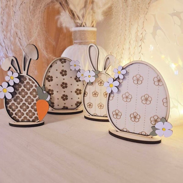Lapins et Œufs fleuris