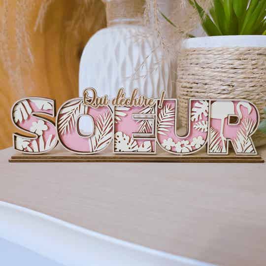 Déco à poser - Motif exotique personnalisable