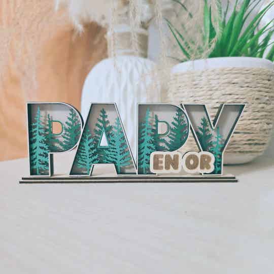 Déco à poser - Papy en or - Forêt