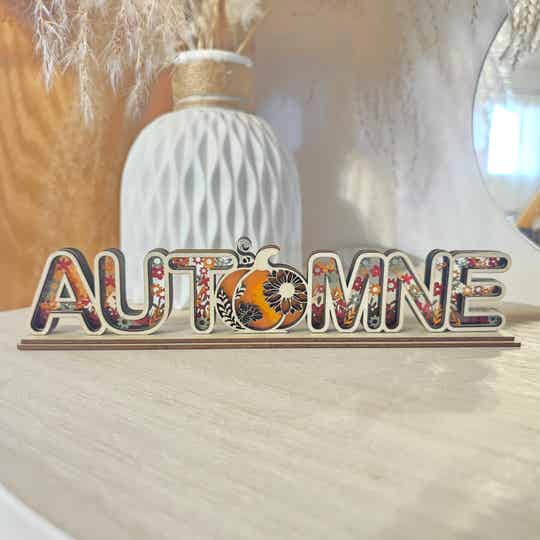 Déco à poser "AUTOMNE" – Motif floral