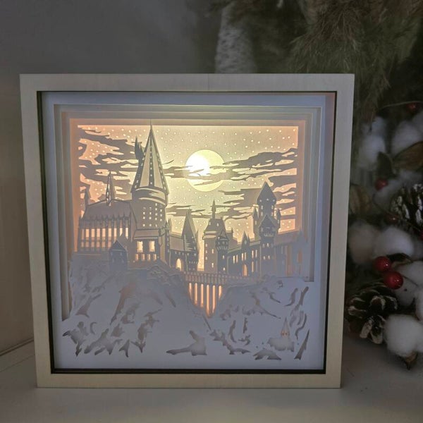 Lightbox – Poudlard sous la Lune