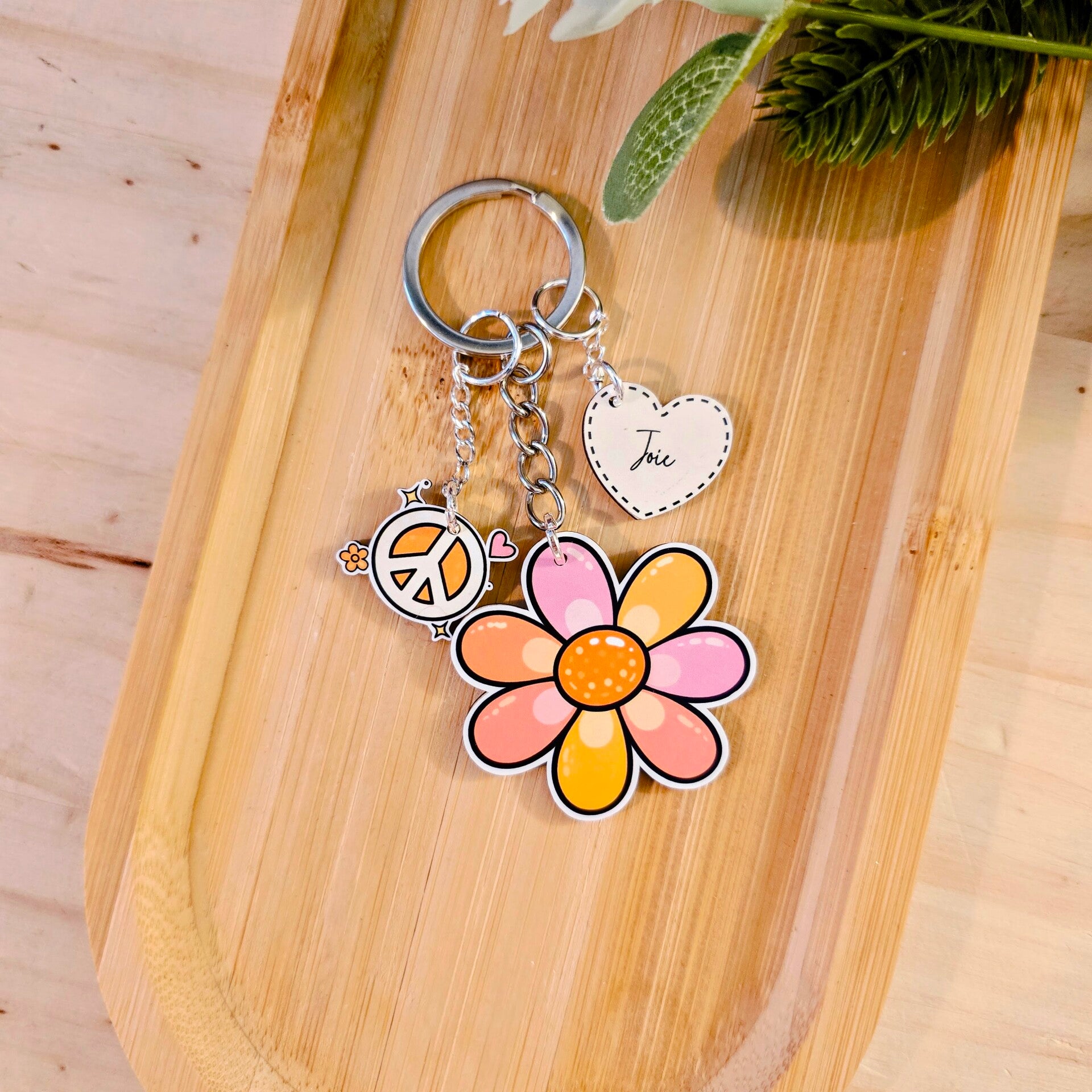 Porte-clés Fleur Peace – Collection Color Pop