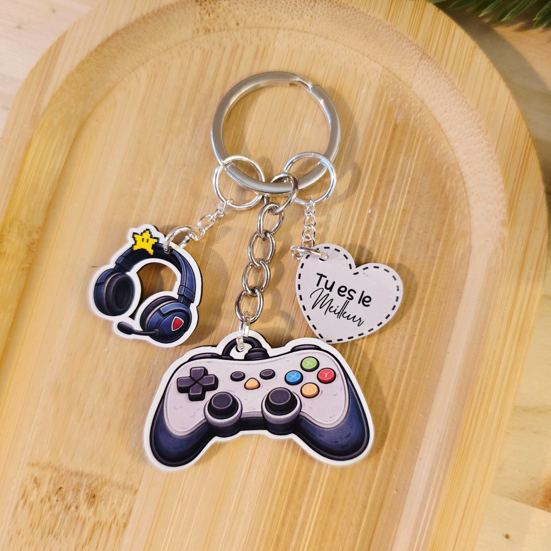 Porte-clé « Manette & Casque » – Collection Papa