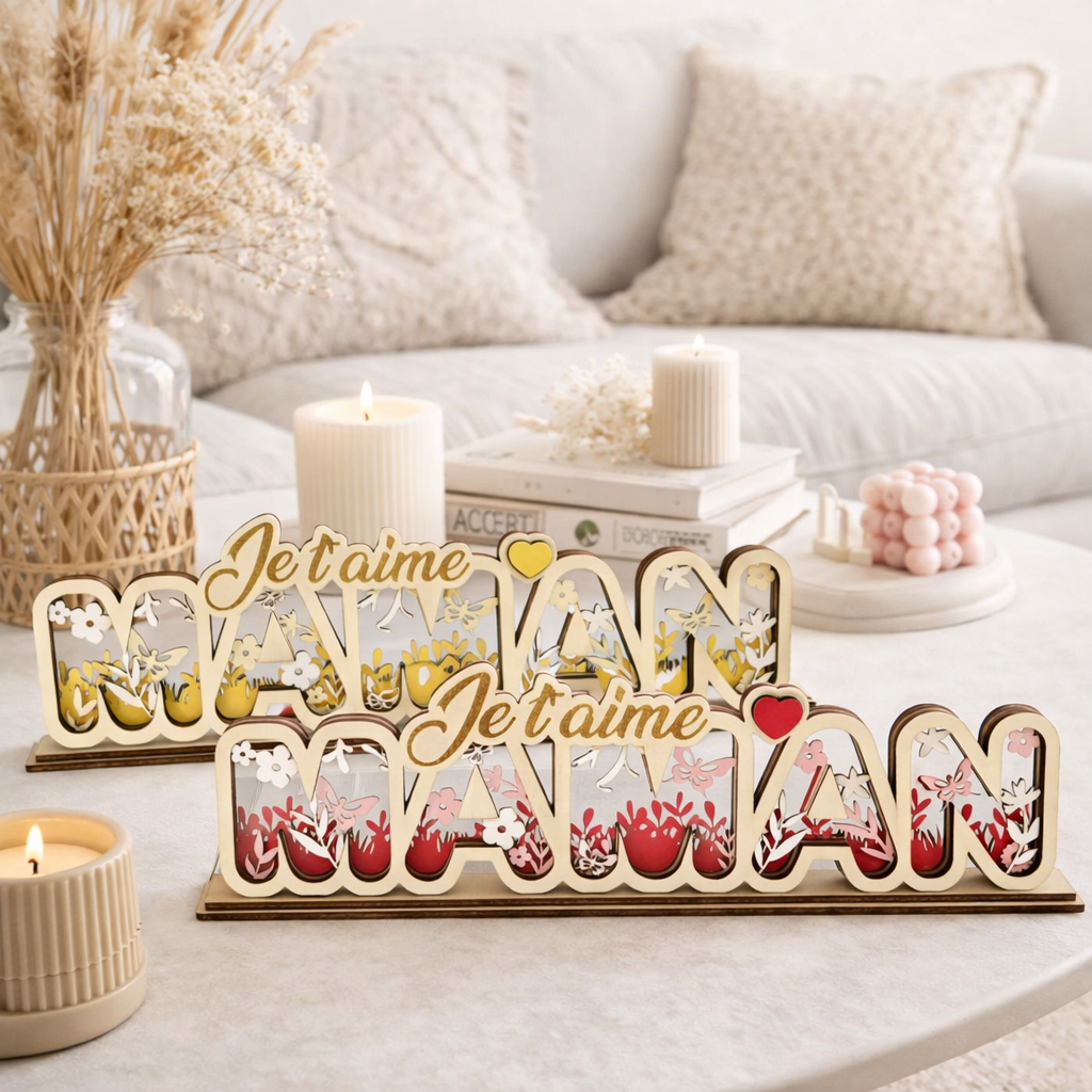 Déco à poser - Maman Je t'aime - (Version 2026)