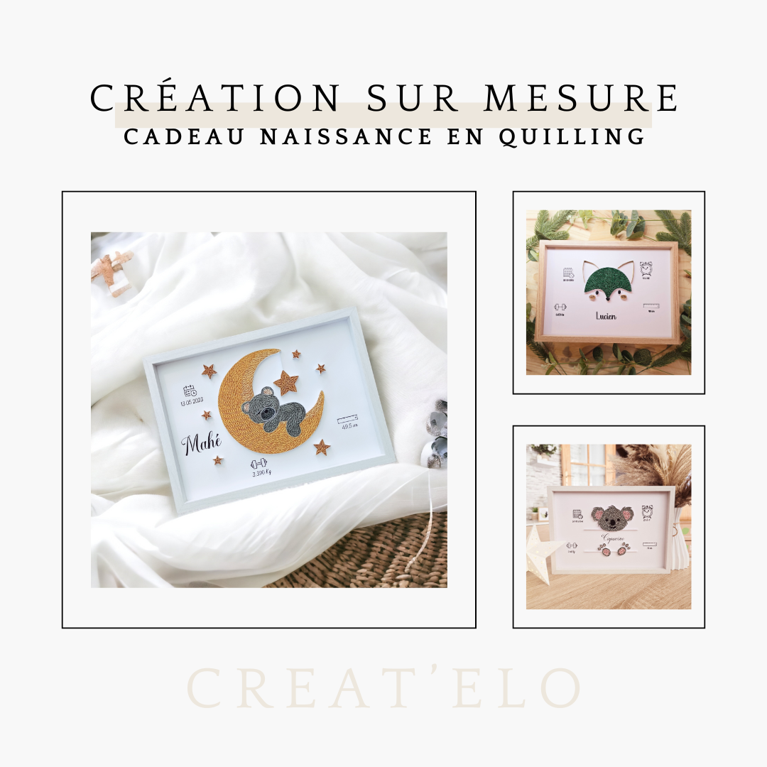 Cadeau Naissance en quilling | Gamme "Créa Baby"