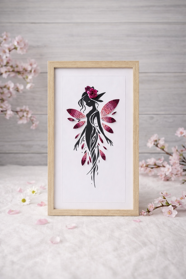 Silhouette Féérique – Cadre Décoratif