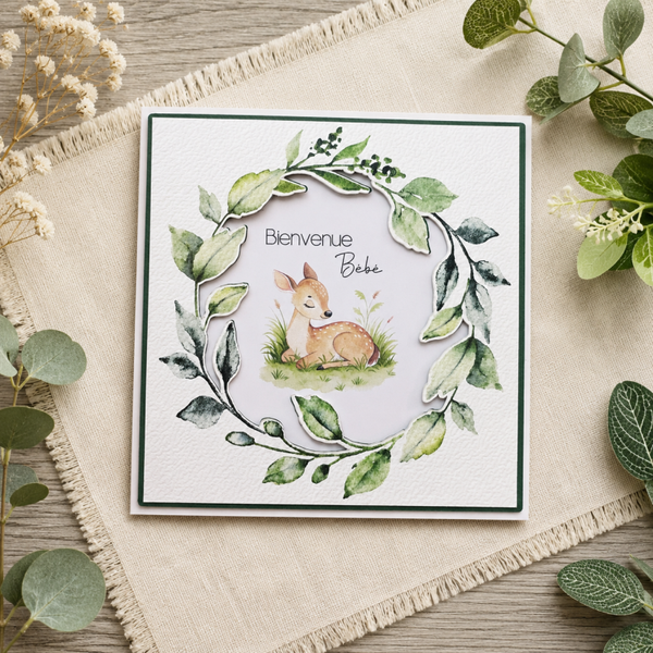 Carte "Bienvenue Bébé" – Douceur et nature pour célébrer une naissance